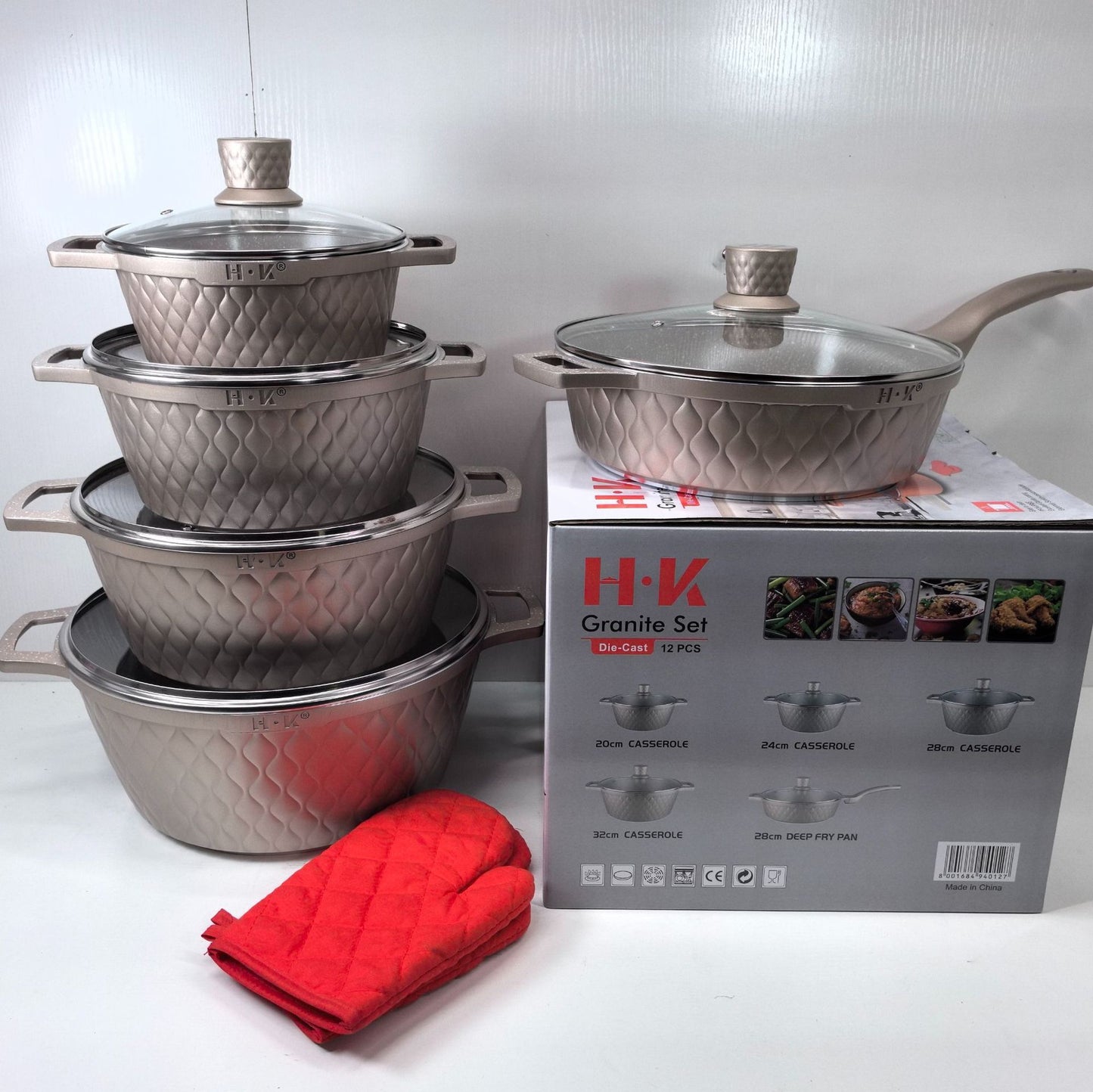 5 piece granite cookware set