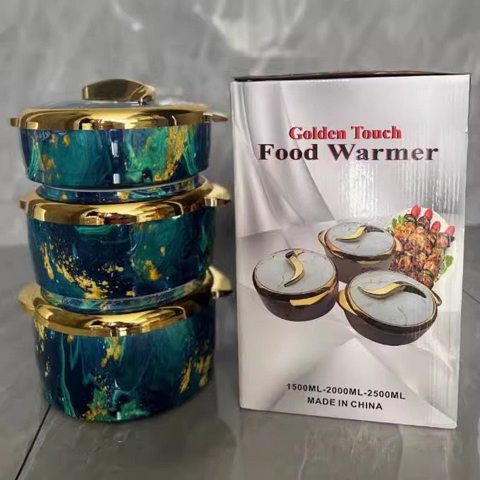 3 piece set food warmer - 1.5L, 2L, 2.5L