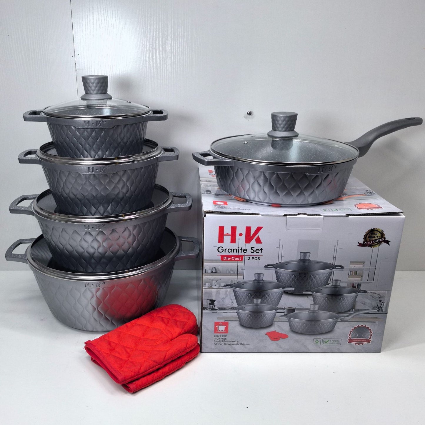 5 piece granite cookware set