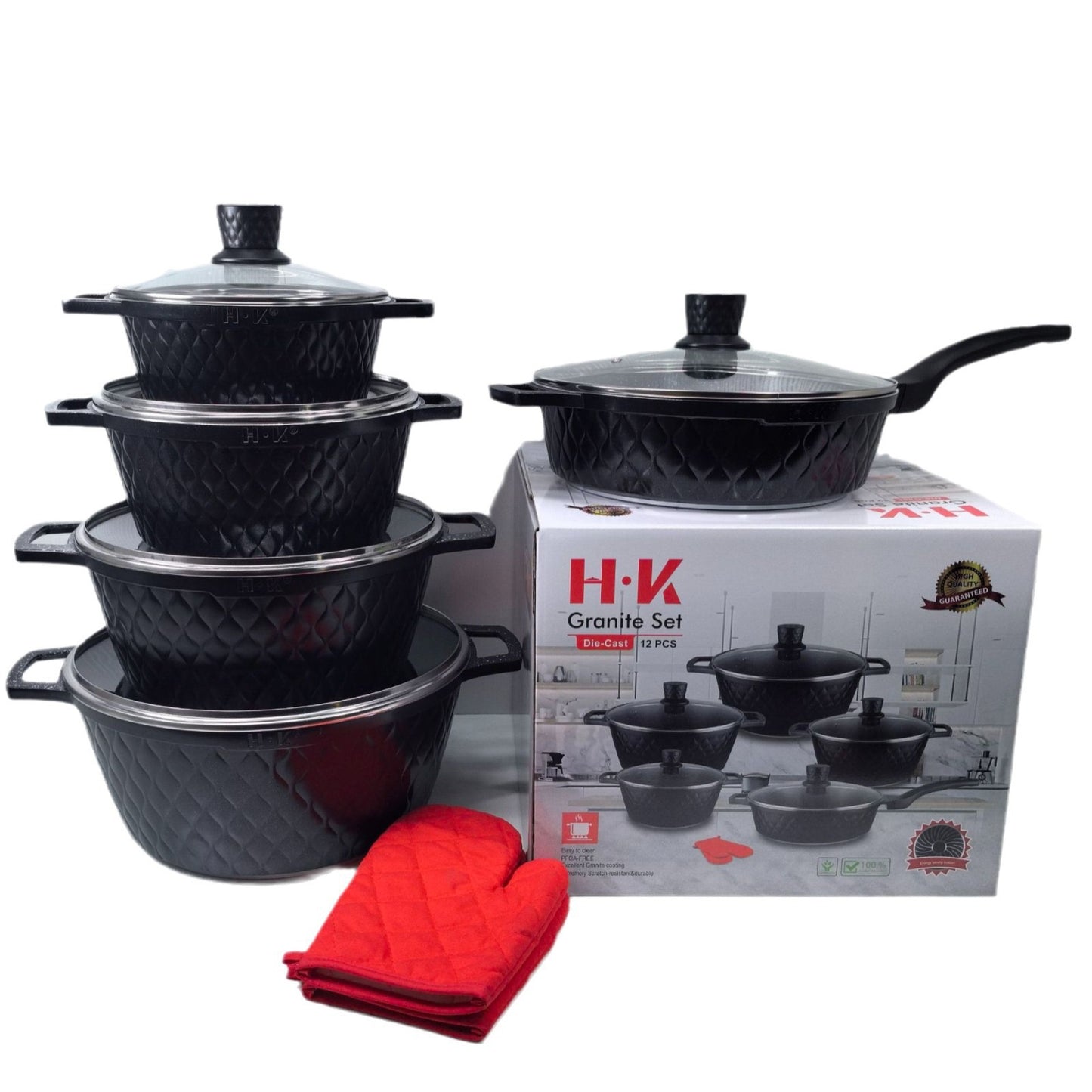 5 piece granite cookware set