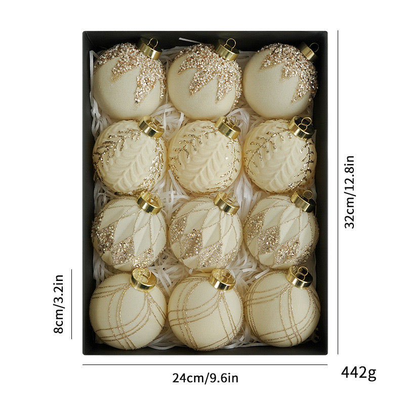 12 Christmas ornaments