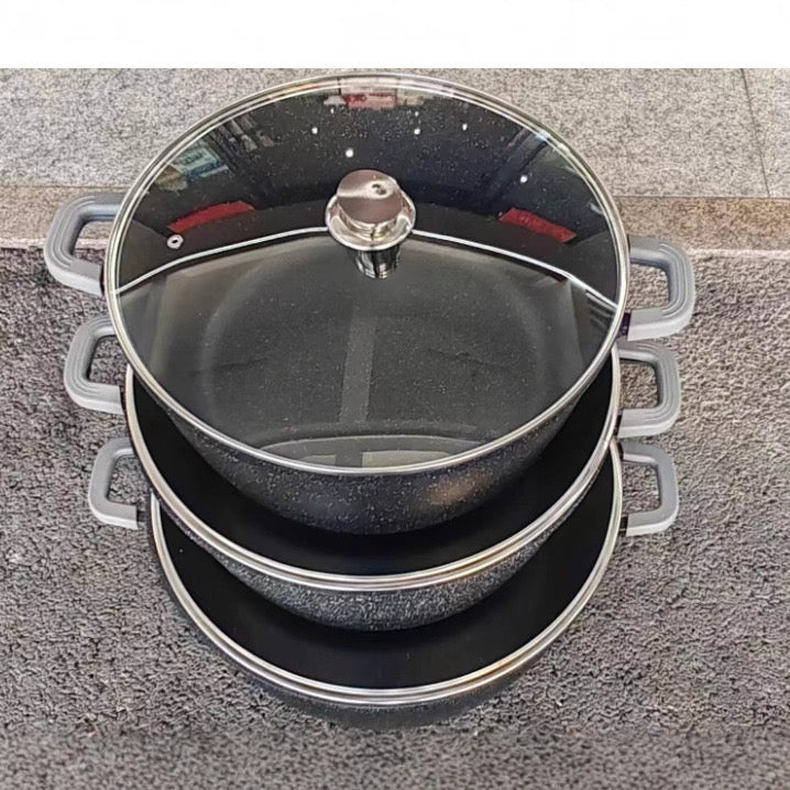 6 piece granite big pot set