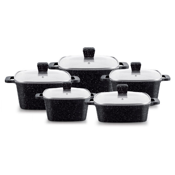 5 piece die cast pot set