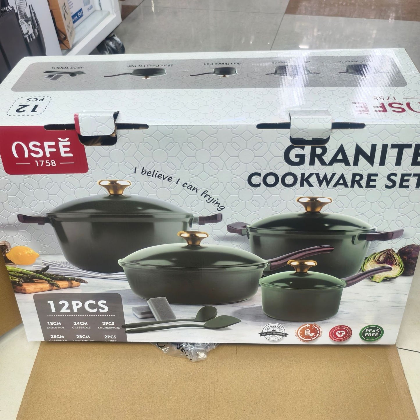 4 piece granite pot set