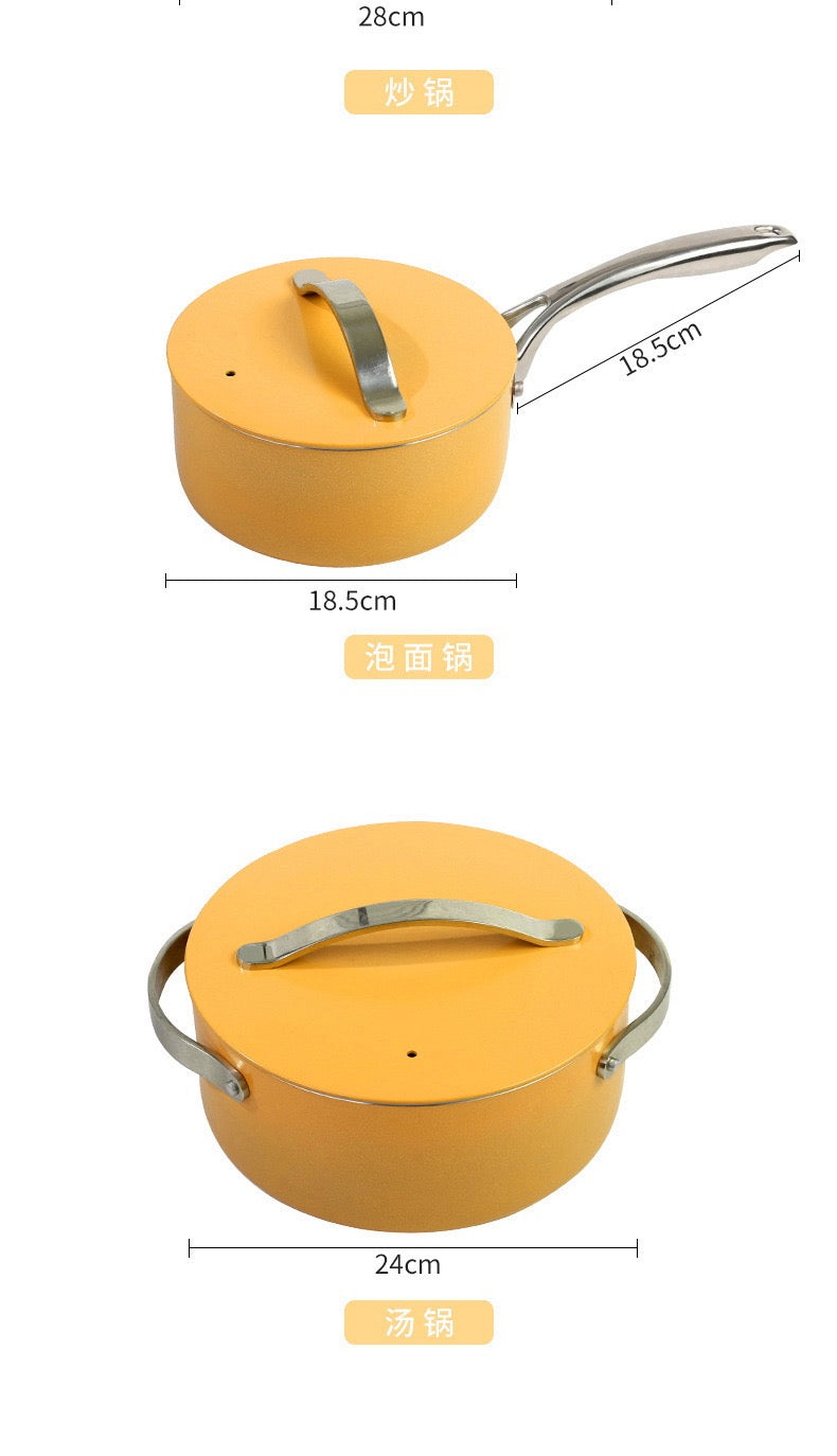4 piece ceramic pot set