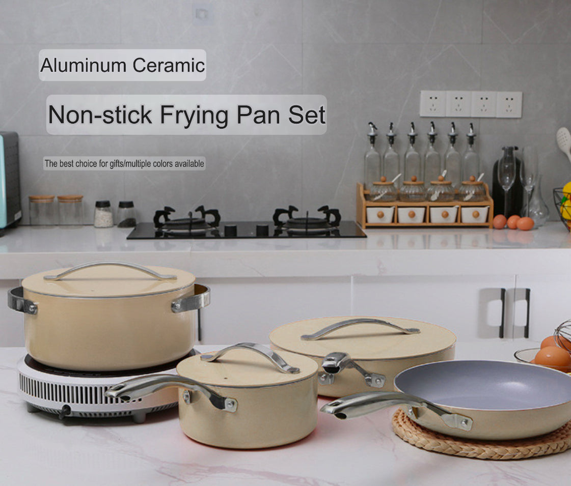 4 piece ceramic pot set