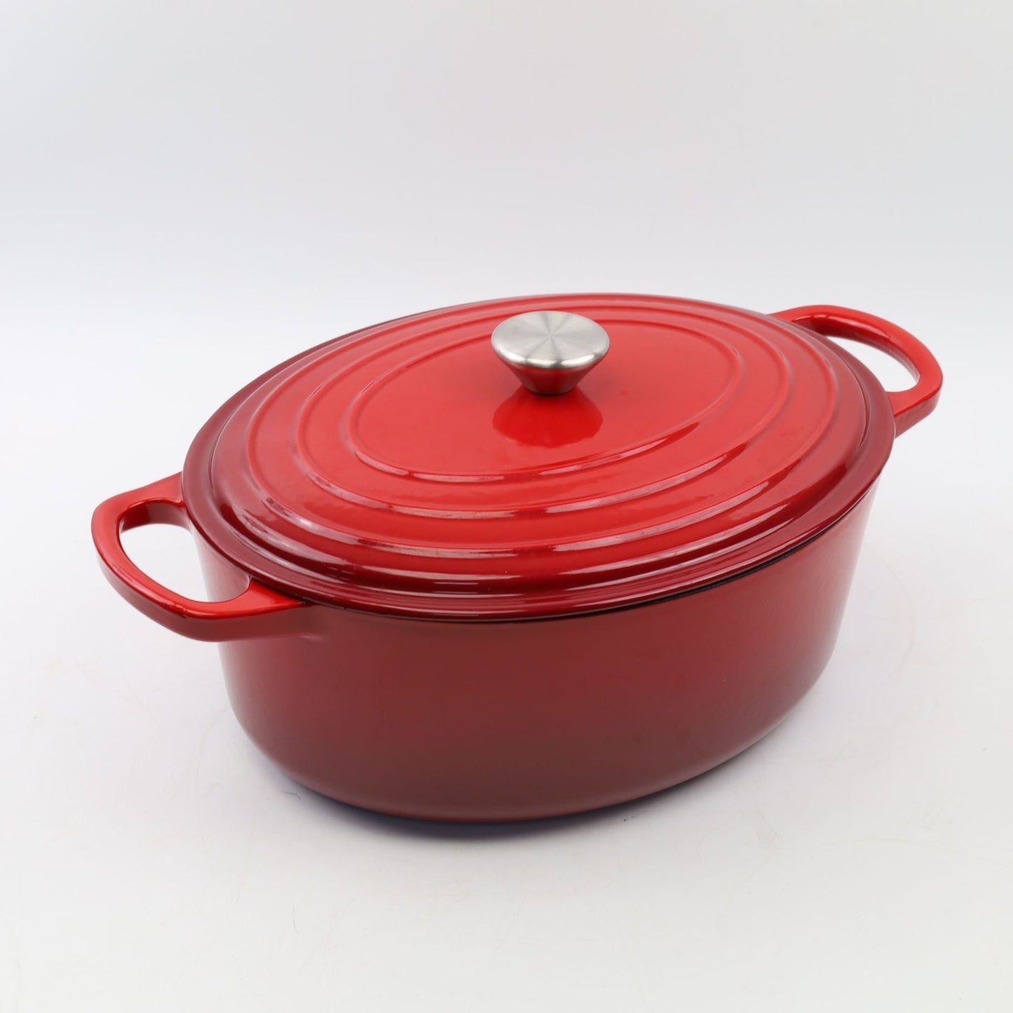 31cm oval enamel cast iron pot