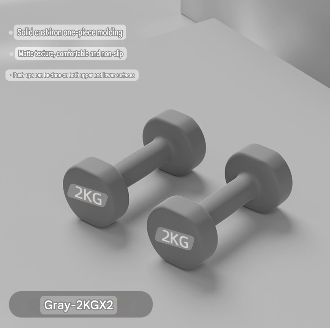2 Set Grey Dumbbells