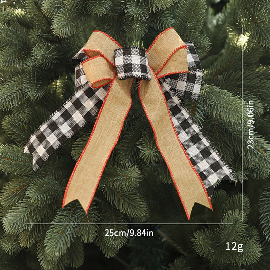 Check Christmas Bow