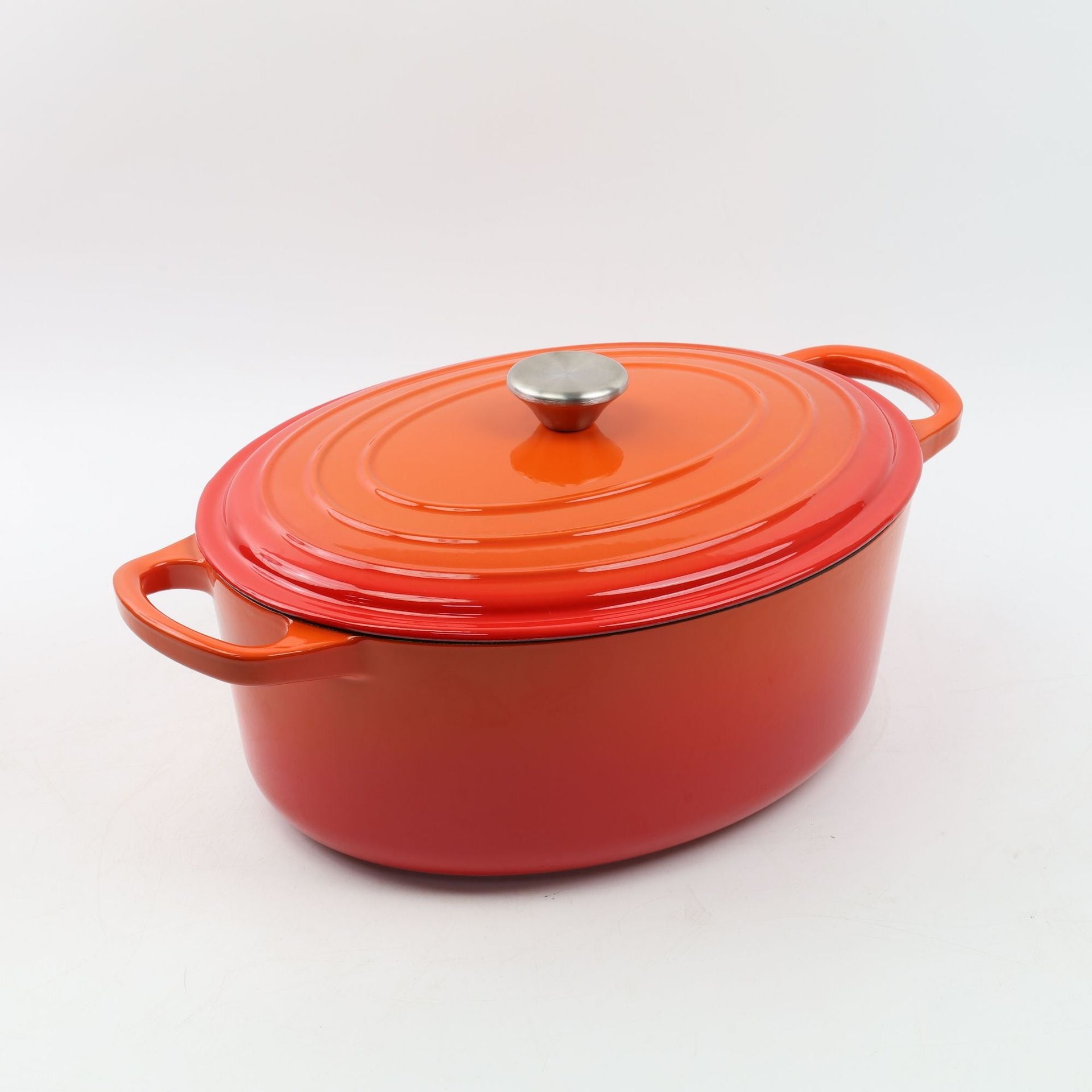 31cm oval enamel cast iron pot