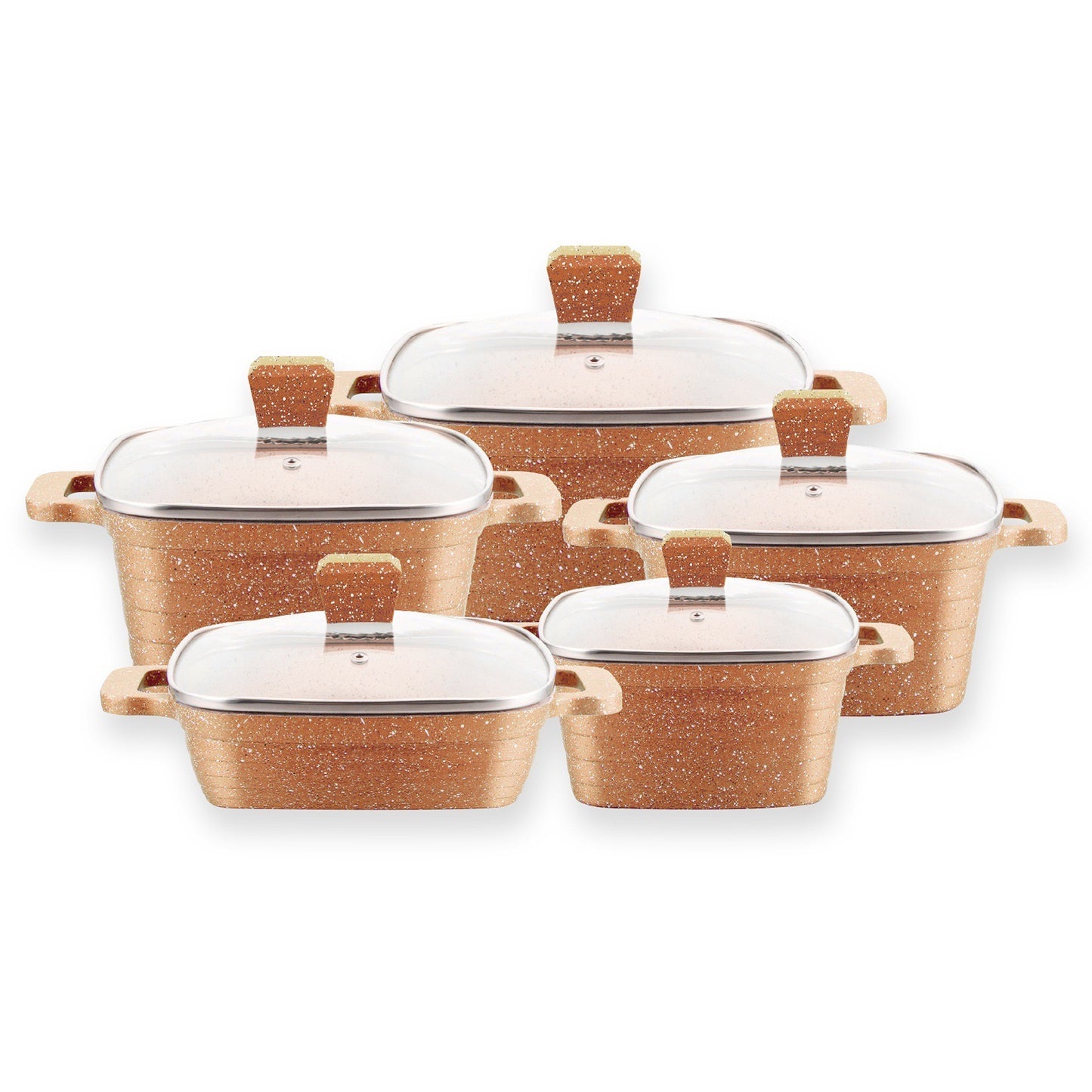 5 piece die cast pot set