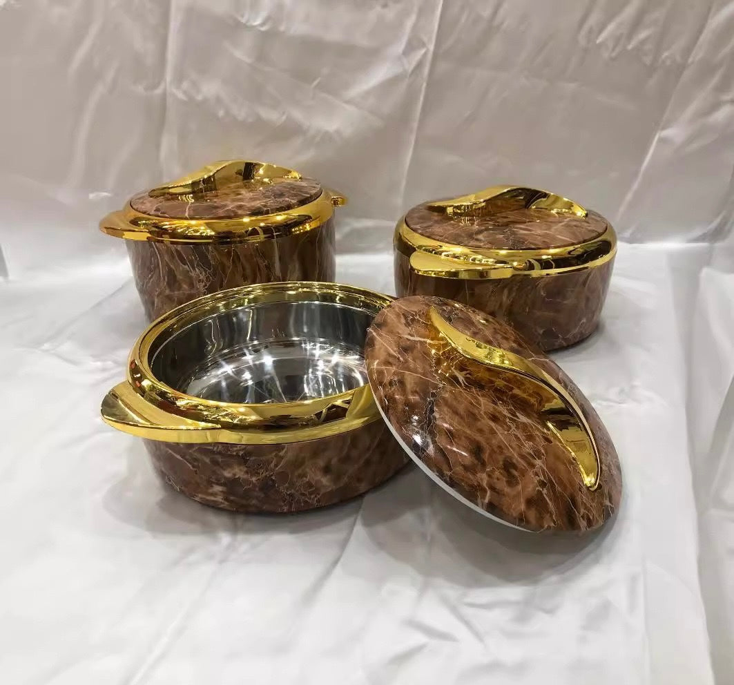 3 piece set food warmer - 1.5L, 2L, 2.5L