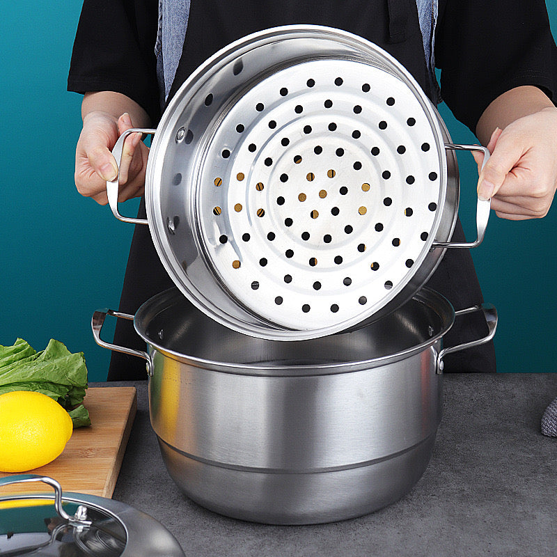 32cm stainless steam pot