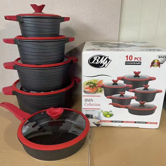 5 piece aluminum pot set