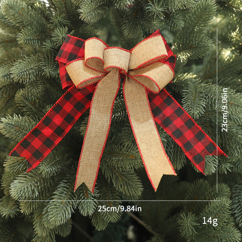 Check Christmas Bow