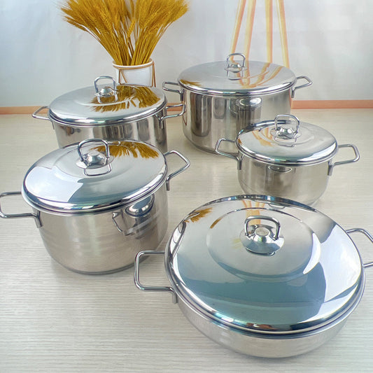 5 piece stainless steel pot