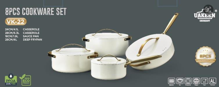 4 piece ceramic cookware set