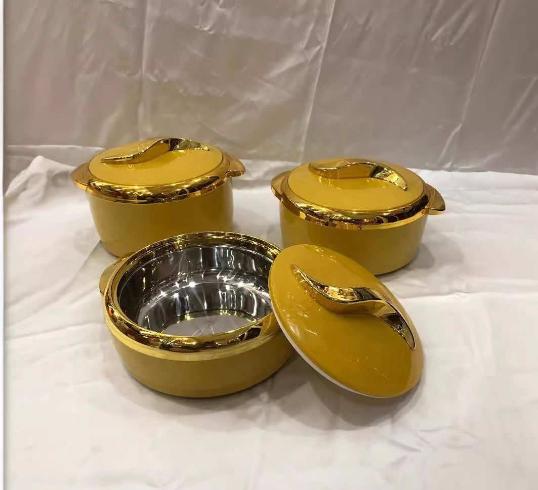 3 piece set food warmer - 1.5L, 2L, 2.5L