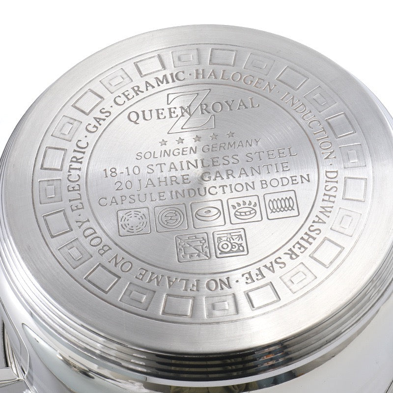 6 piece Queen royal steel set