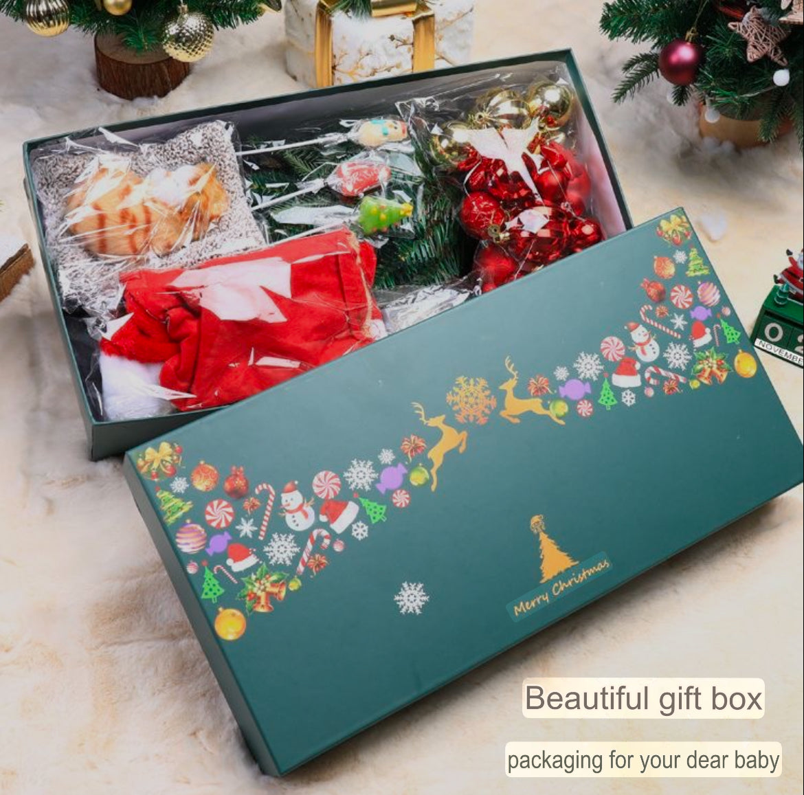 60cm Mini Christmas tree and decor
