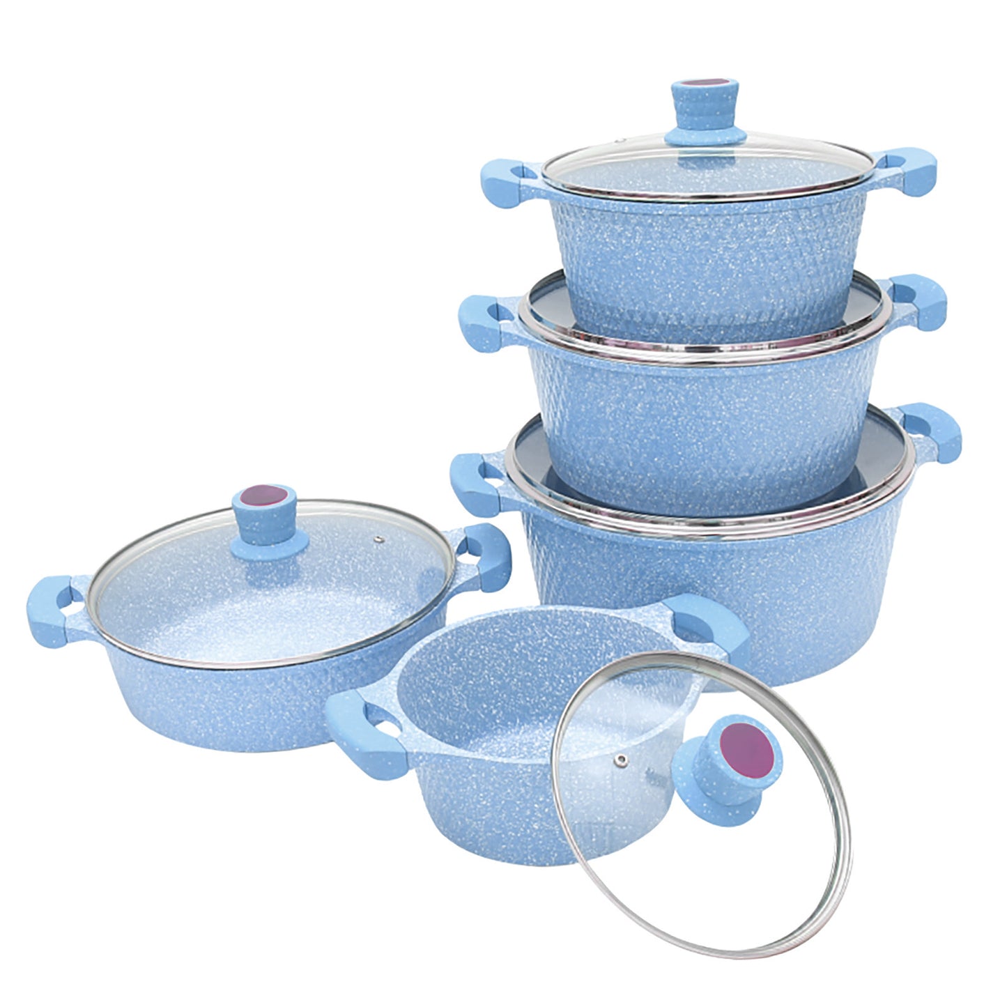 5 piece die cast cookware set