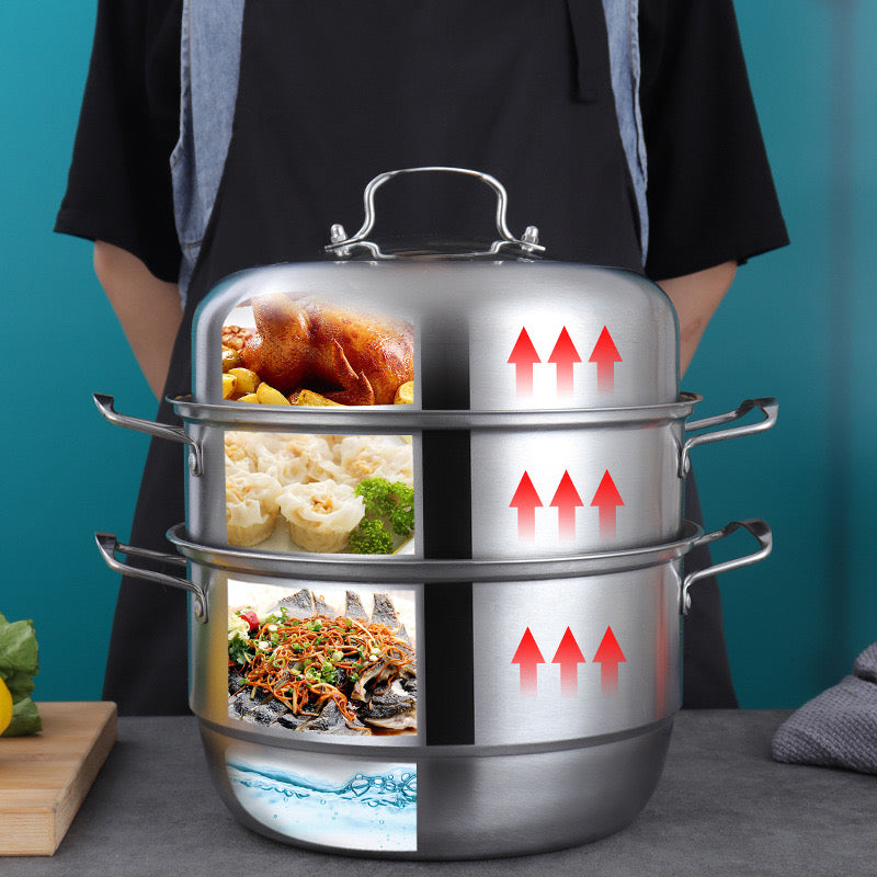 32cm stainless steam pot