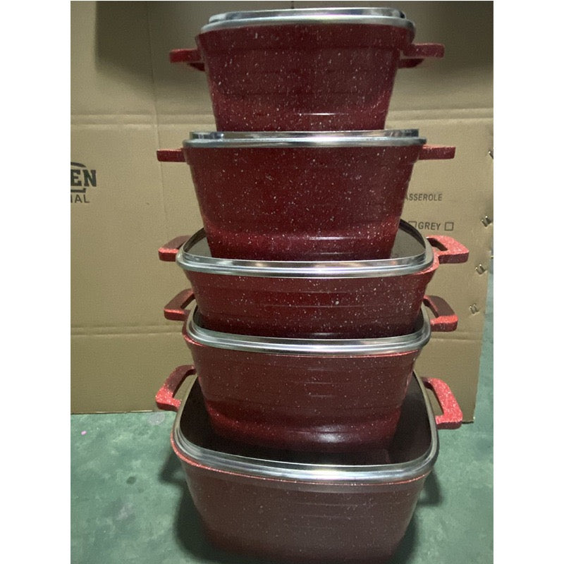 5 piece die cast pot set