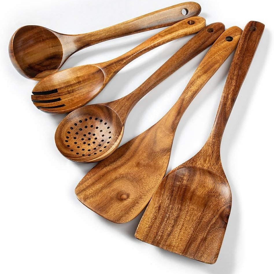 7 piece wooden spoon set