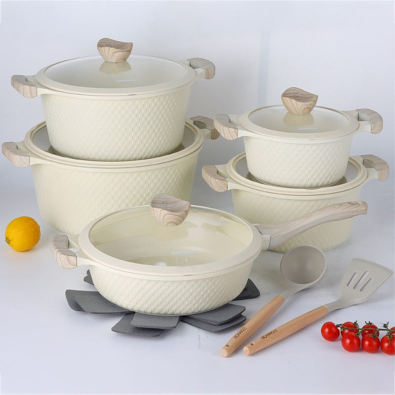 5 piece woven design die cast set