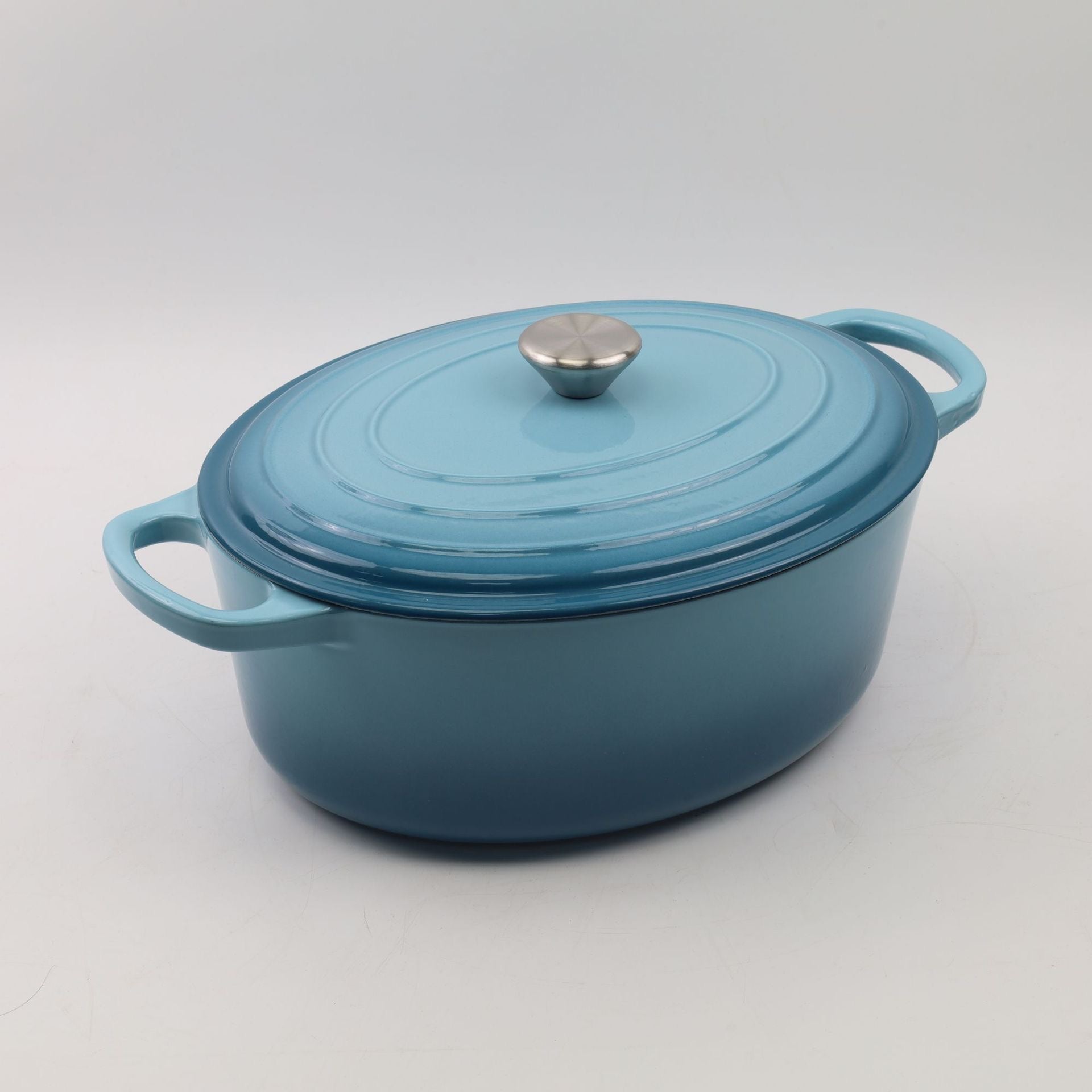 31cm oval enamel cast iron pot