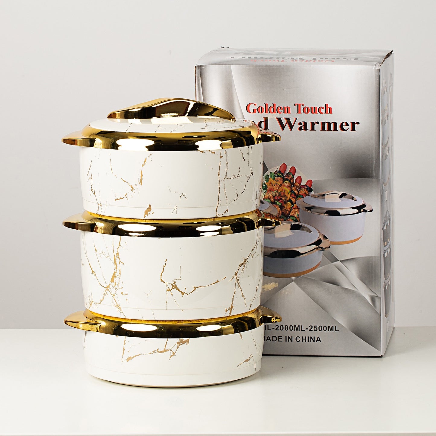 3 piece set food warmer - 1.5L, 2L, 2.5L