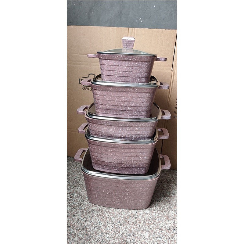 5 piece die cast pot set