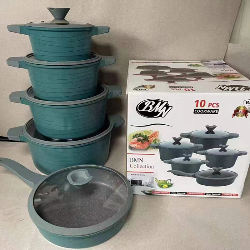 5 piece aluminum pot set