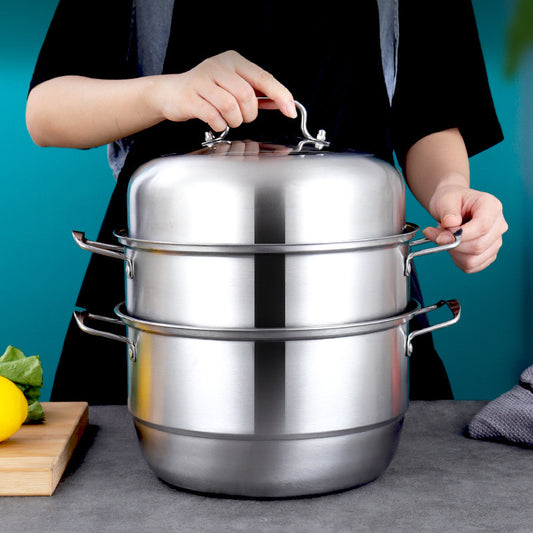 32cm stainless steam pot