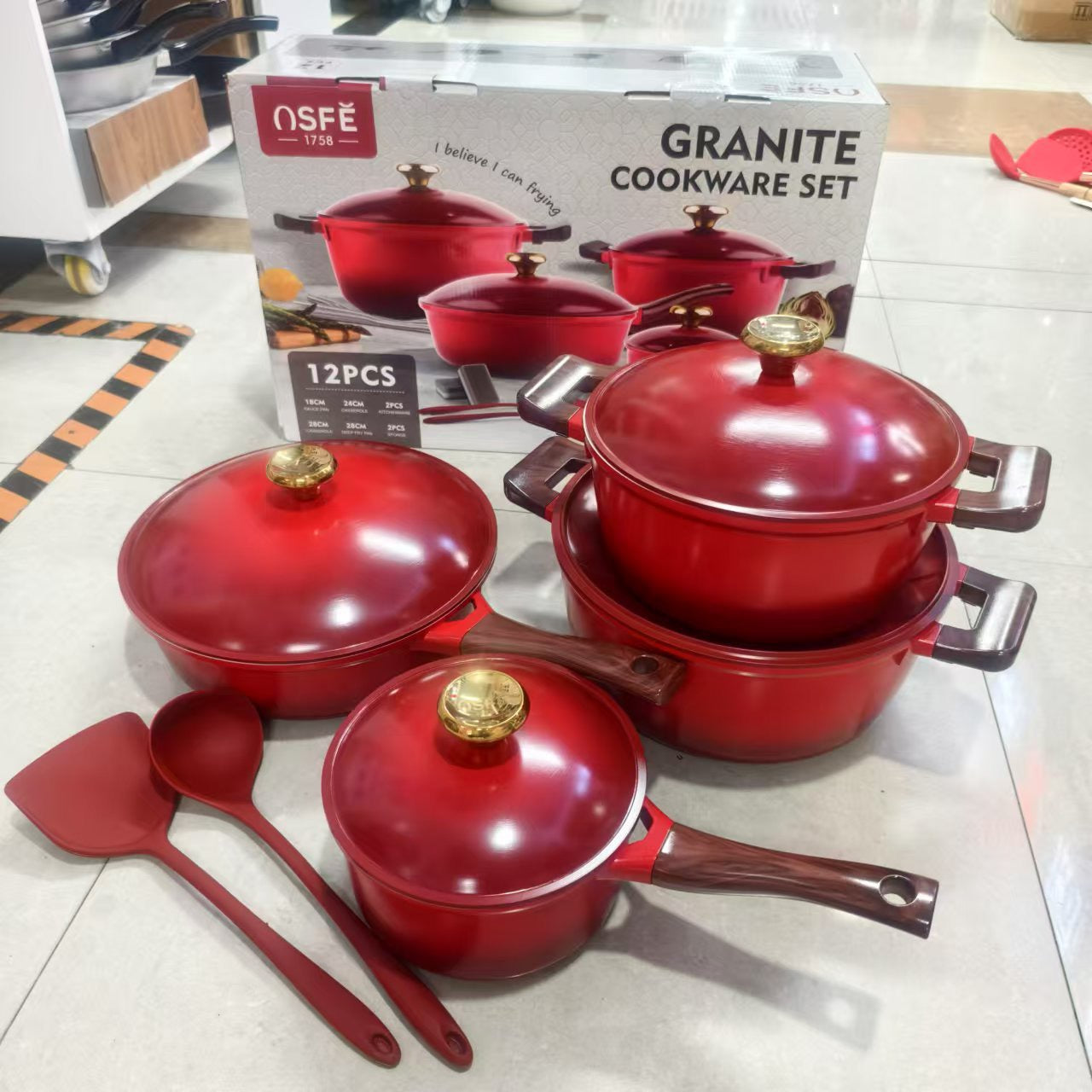 4 piece granite pot set