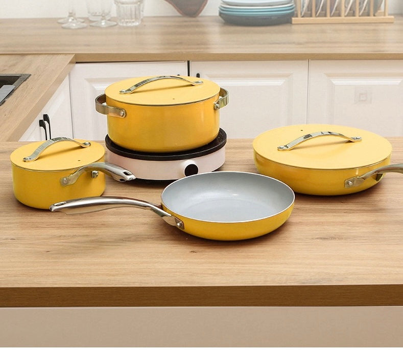 4 piece ceramic pot set