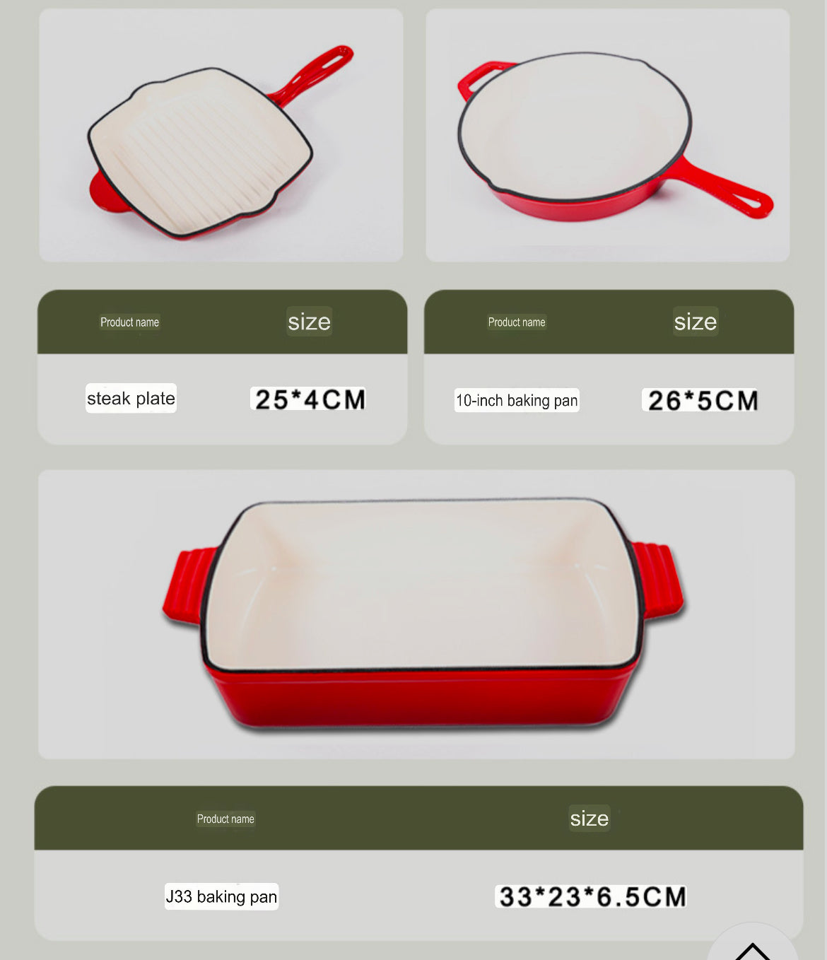 7 piece enamel cast iron cookware