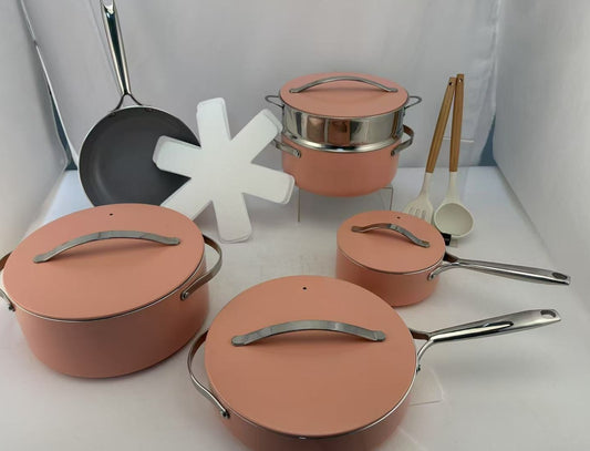 5 piece ceramic set with steam pot