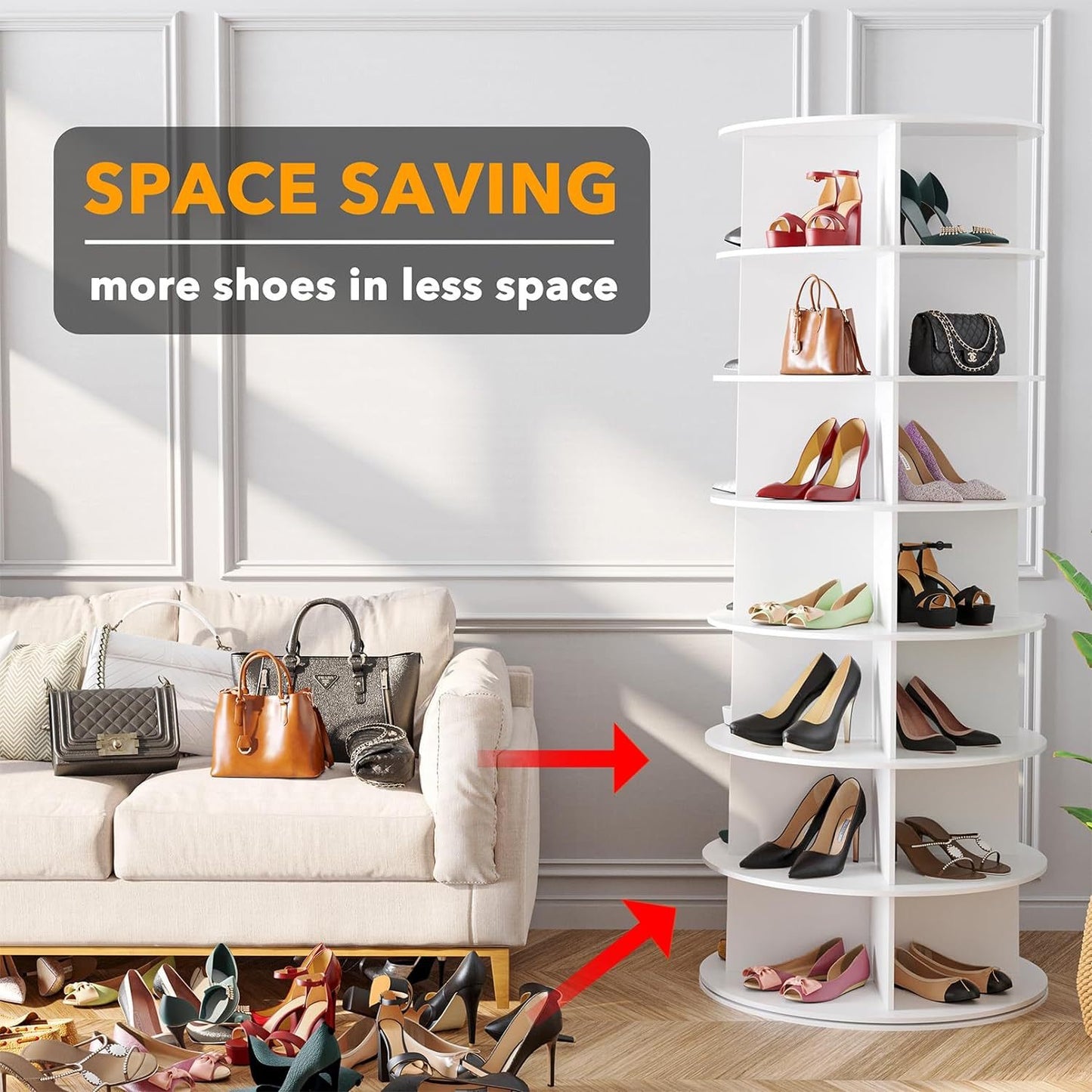 Bag/Shoe/Props rotating stand