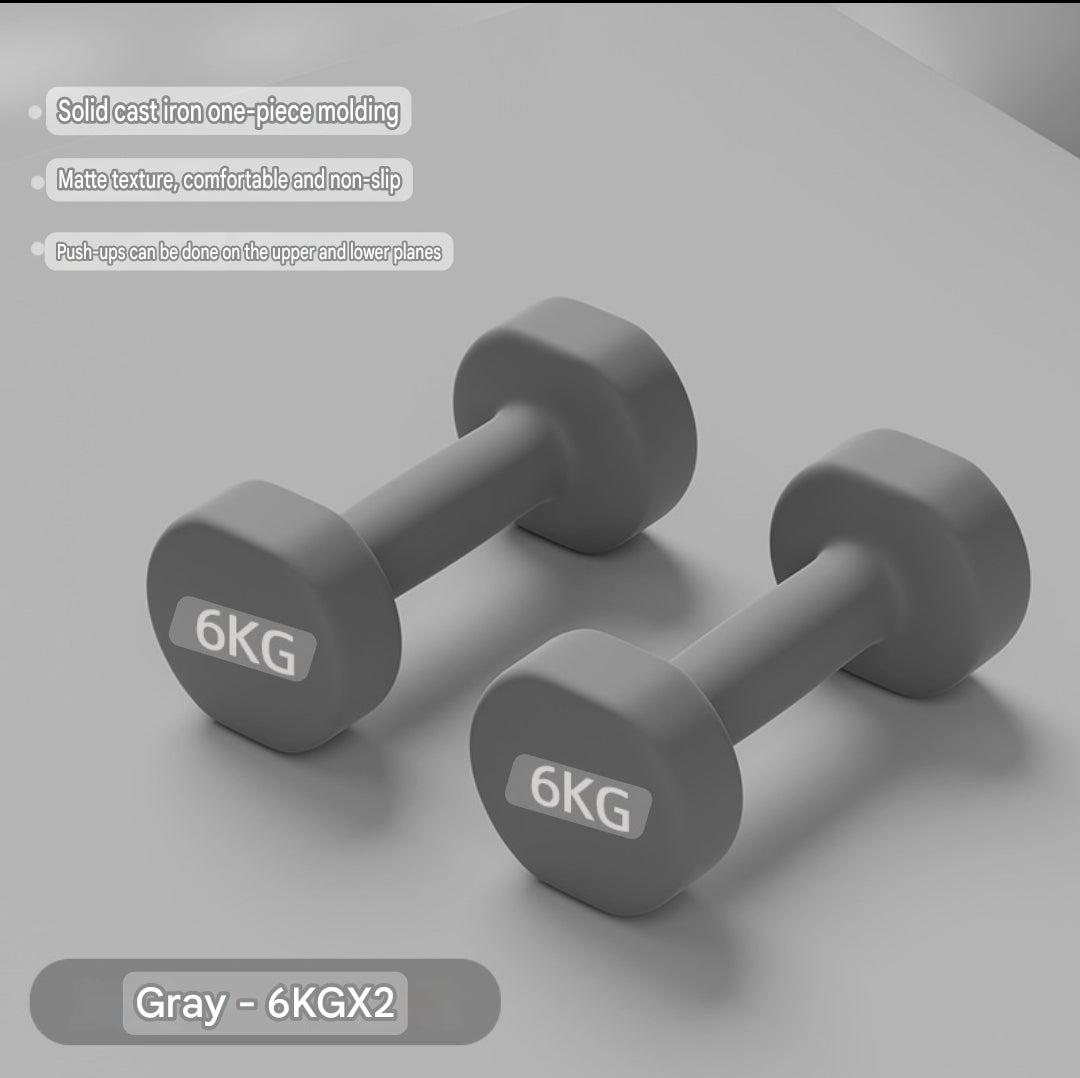 2 Set Grey Dumbbells