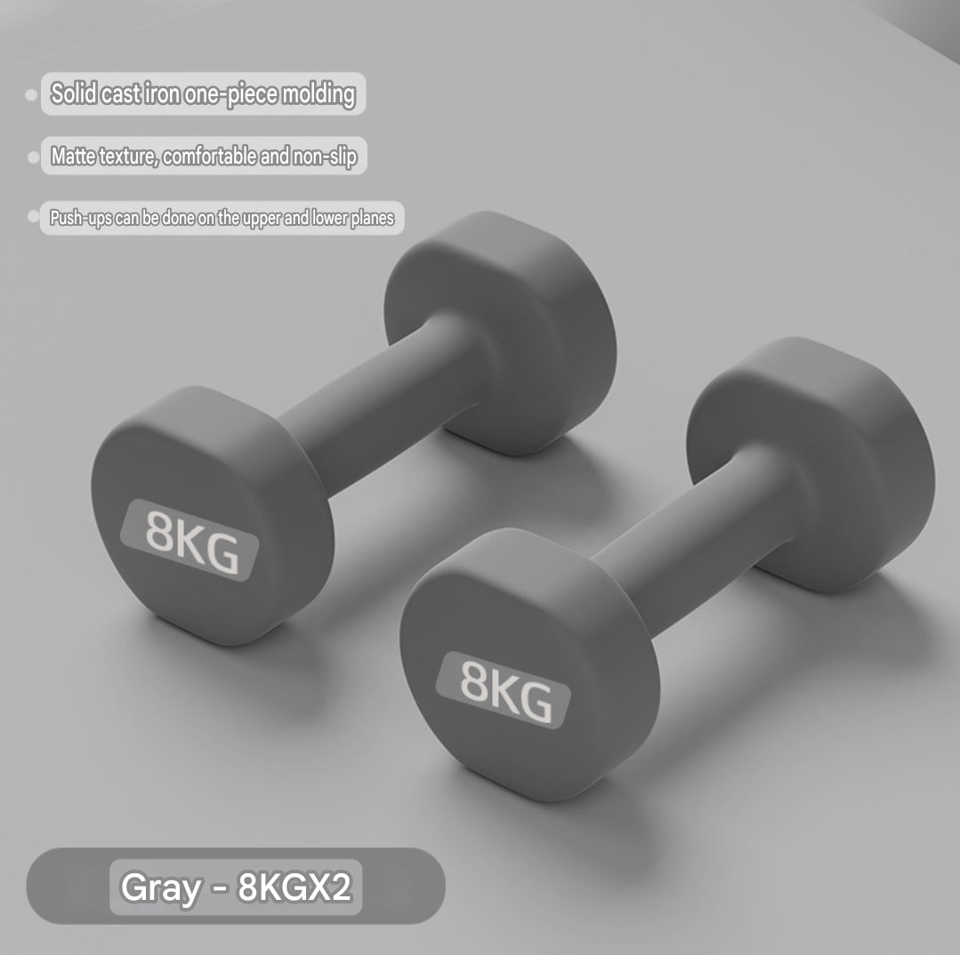 2 Set Grey Dumbbells