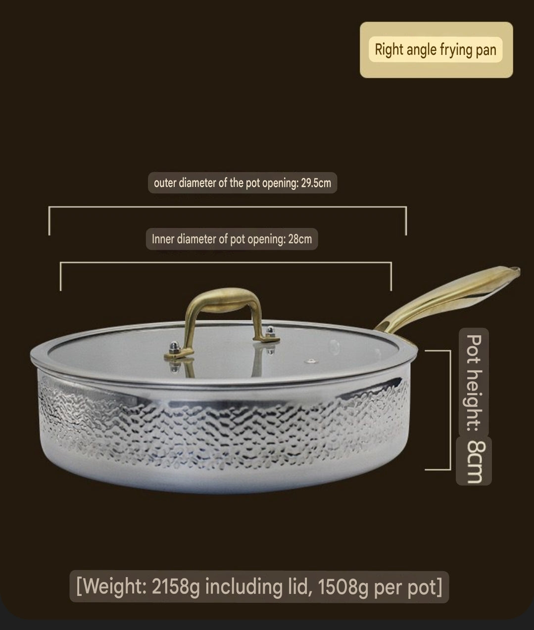 6 piece hammered steel set