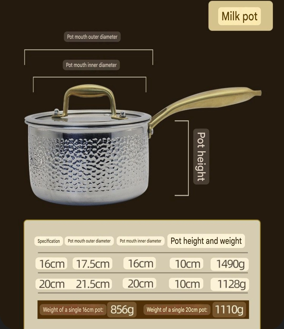 6 piece hammered steel set